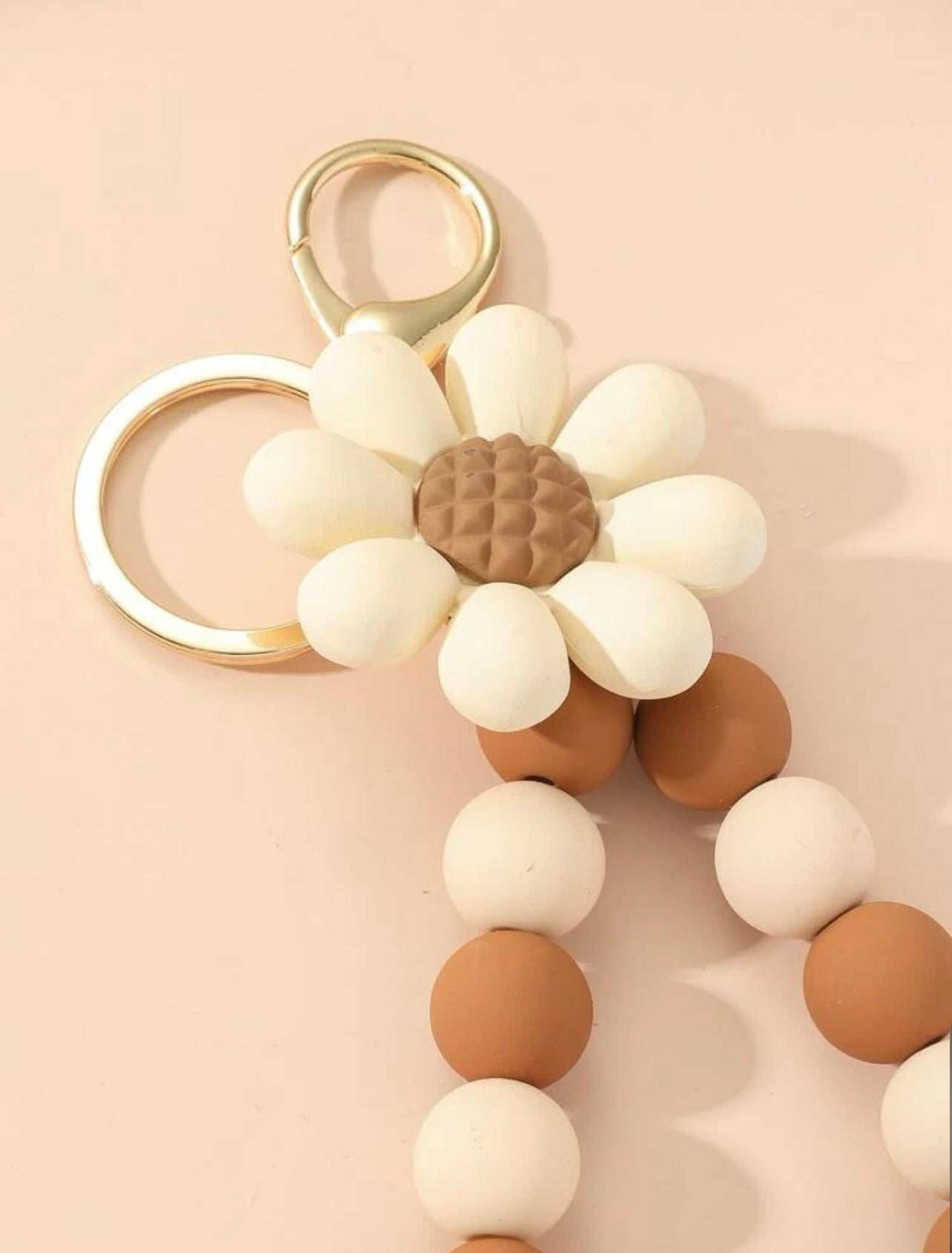 Flower Beaded Keychain