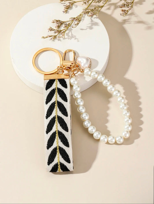 Pearl Beaded Keychain